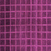 Square Machine Washable Abstract Purple Modern Area Rugs, wshabs1581pur