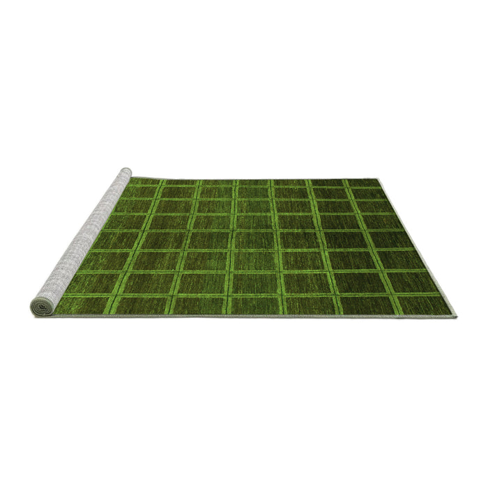 Sideview of Machine Washable Abstract Green Modern Area Rugs, wshabs1581grn