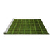 Sideview of Machine Washable Abstract Green Modern Area Rugs, wshabs1581grn