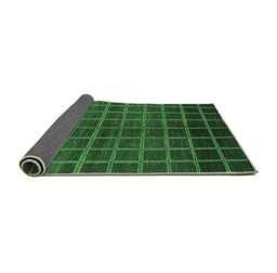 Sideview of Abstract Emerald Green Modern Rug, abs1581emgrn