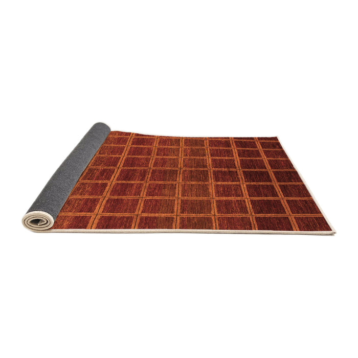 Sideview of Abstract Orange Modern Rug, abs1581org
