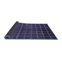 Sideview of Abstract Blue Modern Rug, abs1581blu