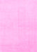 Machine Washable Solid Pink Modern Rug, wshabs1582pnk