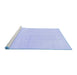 Sideview of Machine Washable Solid Blue Modern Rug, wshabs1582blu