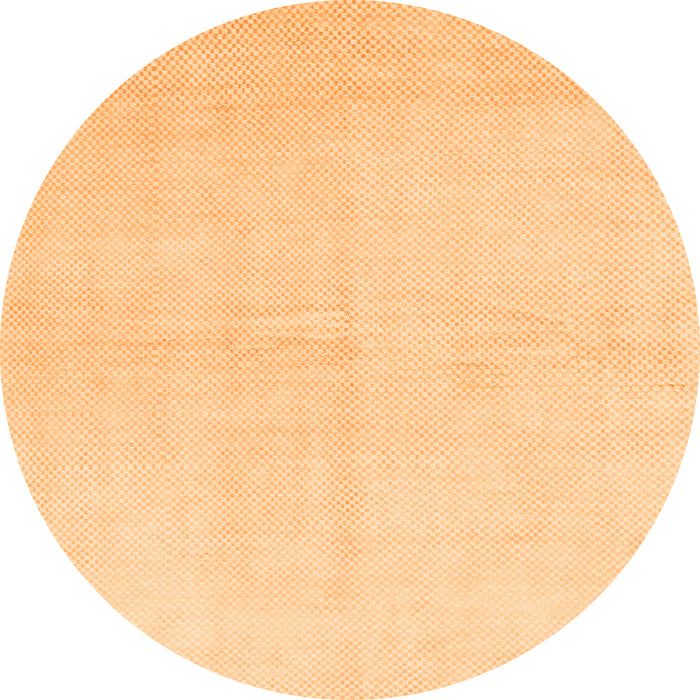 Round Solid Orange Modern Rug, abs1582org