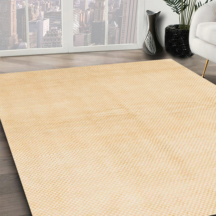 Abstract Khaki Gold Solid Rug in Family Room, abs1582