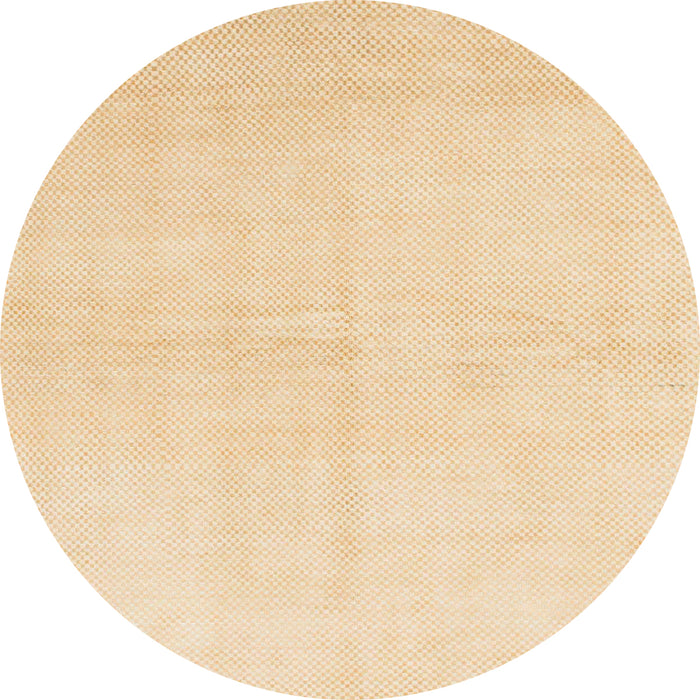 Round Abstract Khaki Gold Solid Rug, abs1582