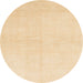 Round Abstract Khaki Gold Solid Rug, abs1582