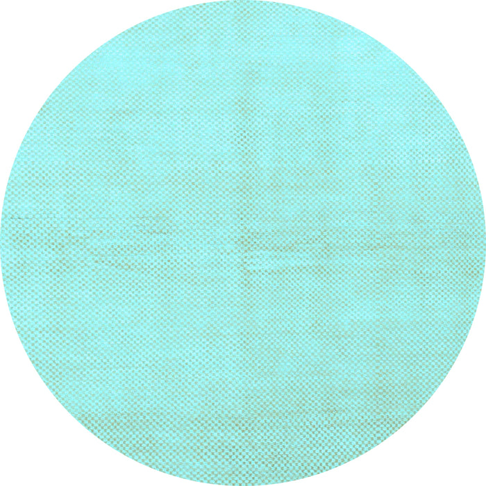 Round Solid Light Blue Modern Rug, abs1582lblu