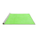 Sideview of Machine Washable Solid Green Modern Area Rugs, wshabs1582grn