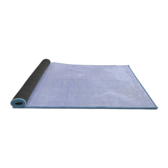 Sideview of Solid Blue Modern Rug, abs1582blu