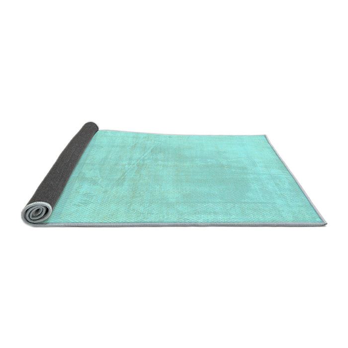 Sideview of Solid Light Blue Modern Rug, abs1582lblu