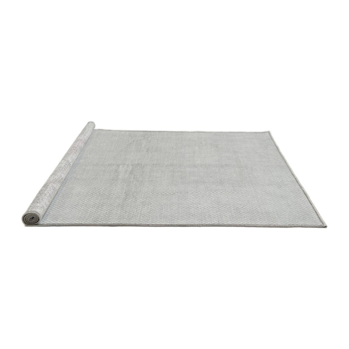Sideview of Machine Washable Solid Gray Modern Rug, wshabs1582gry