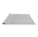 Sideview of Machine Washable Solid Gray Modern Rug, wshabs1582gry