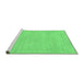 Sideview of Machine Washable Solid Emerald Green Modern Area Rugs, wshabs1583emgrn