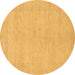 Round Machine Washable Solid Brown Modern Rug, wshabs1583brn