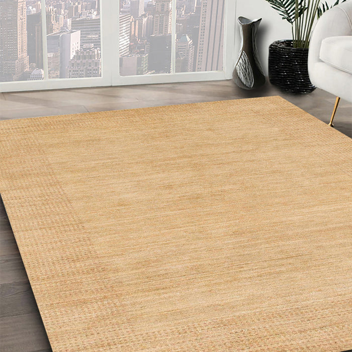 Abstract Orange Solid Rug in Family Room, abs1583