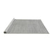 Sideview of Machine Washable Solid Gray Modern Rug, wshabs1583gry