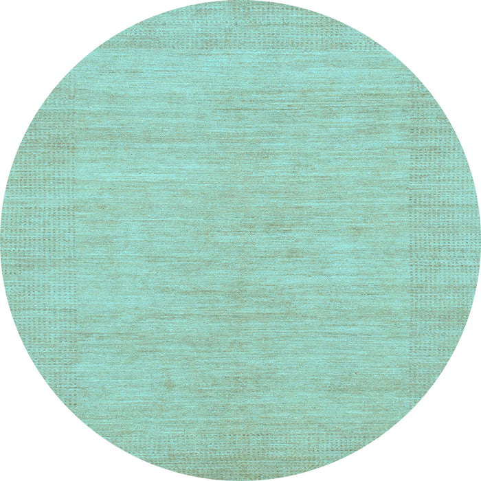 Round Solid Light Blue Modern Rug, abs1583lblu