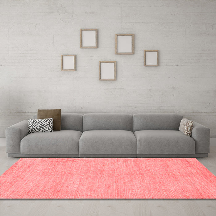 Modern Red Washable Rugs