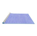 Sideview of Machine Washable Solid Blue Modern Rug, wshabs1583blu