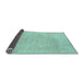 Sideview of Solid Light Blue Modern Rug, abs1583lblu