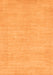 Machine Washable Solid Orange Modern Area Rugs, wshabs1583org