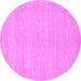 Round Solid Purple Modern Rug, abs1583pur