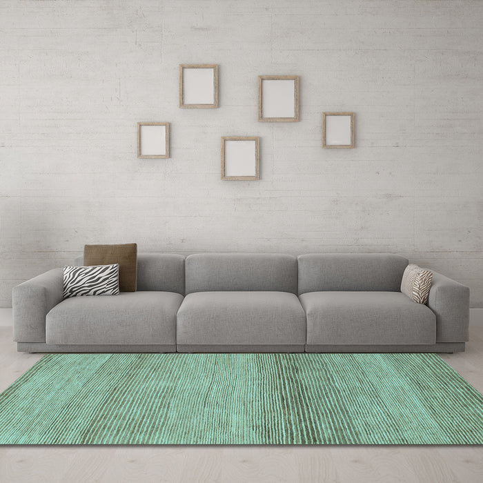 Machine Washable Abstract Light Blue Modern Rug in a Living Room, wshabs1584lblu