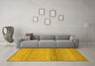 Machine Washable Abstract Yellow Modern Rug in a Living Room, wshabs1584yw