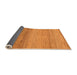 Sideview of Abstract Orange Modern Rug, abs1584org