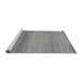 Sideview of Machine Washable Abstract Gray Modern Rug, wshabs1584gry