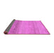 Sideview of Abstract Purple Modern Rug, abs1584pur