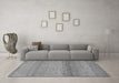 Machine Washable Abstract Gray Modern Rug in a Living Room,, wshabs1584gry