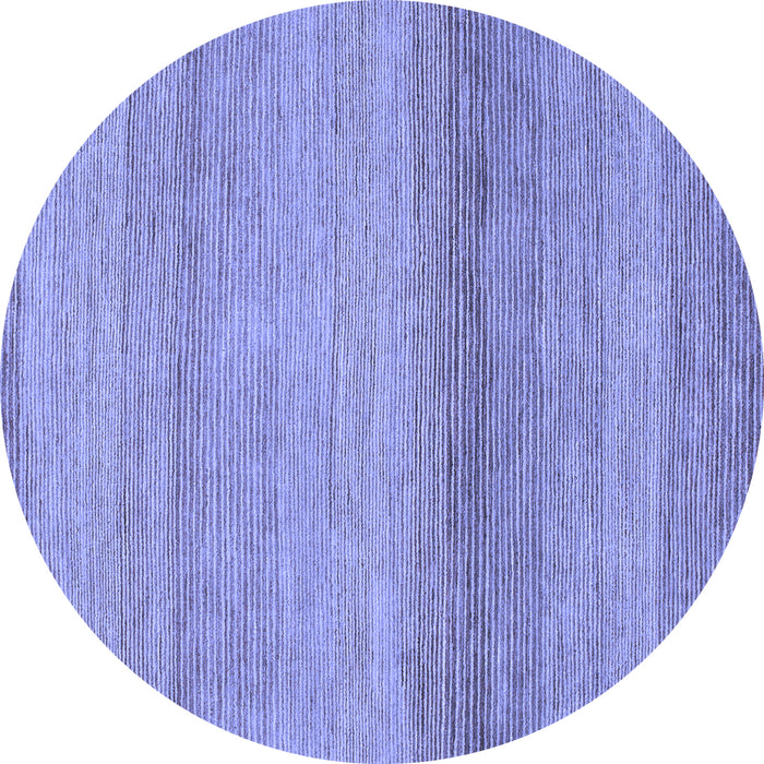 Round Abstract Blue Modern Rug, abs1584blu