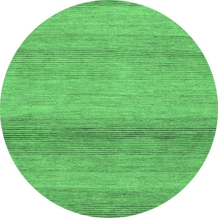 Round Abstract Emerald Green Modern Rug, abs1584emgrn