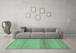 Machine Washable Abstract Turquoise Modern Area Rugs in a Living Room,, wshabs1584turq