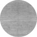 Round Machine Washable Abstract Gray Modern Rug, wshabs1585gry