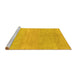 Sideview of Machine Washable Abstract Yellow Modern Rug, wshabs1585yw