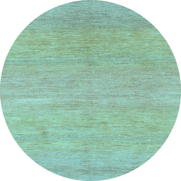 Round Abstract Light Blue Modern Rug, abs1585lblu