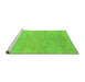 Sideview of Machine Washable Abstract Green Modern Area Rugs, wshabs1585grn