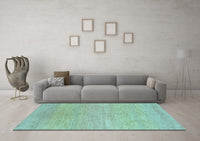 Machine Washable Abstract Light Blue Modern Rug, wshabs1585lblu