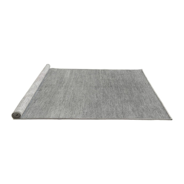 Sideview of Machine Washable Abstract Gray Modern Rug, wshabs1585gry