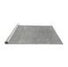 Sideview of Machine Washable Abstract Gray Modern Rug, wshabs1585gry