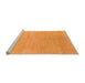 Sideview of Machine Washable Abstract Orange Modern Area Rugs, wshabs1585org