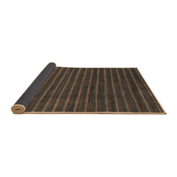 Sideview of Abstract Bakers Brown Modern Rug, abs1586