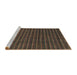 Sideview of Machine Washable Abstract Bakers Brown Rug, wshabs1586