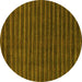 Round Machine Washable Abstract Yellow Modern Rug, wshabs1586yw