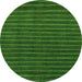 Round Machine Washable Abstract Green Modern Area Rugs, wshabs1586grn