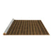 Sideview of Machine Washable Abstract Brown Modern Rug, wshabs1586brn